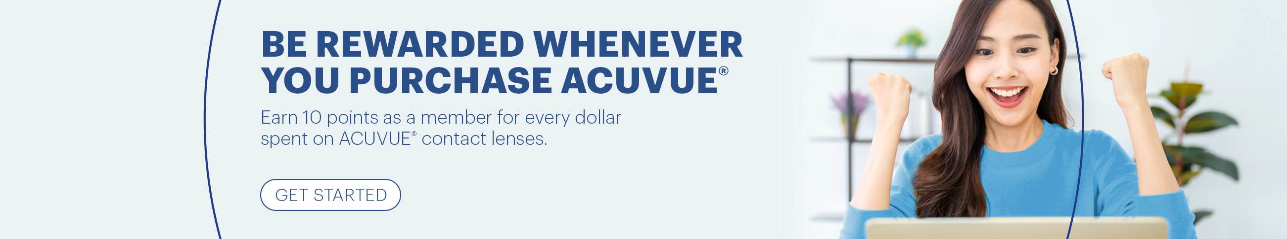 Join the MyACUVUE® membership to earn points when purchasing ACUVUE® products - banner 